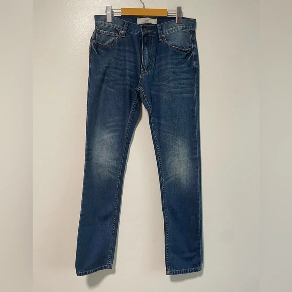 Topman Skinny  Blue Faded Wash Jeans, Size 32R - Picture 1 of 8